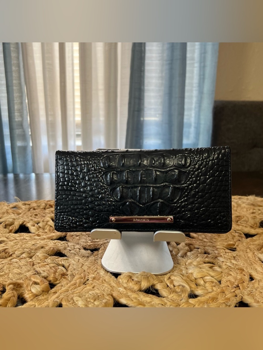 Brahmin Ezra Black Melbourne Tote with Matching Wallet - Picture 5 of 14